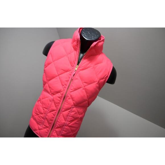 J Crew Puffer Vest Down Waterfowl Pink Full Zip Performance Womens Sz Small - Picture 4 of 9